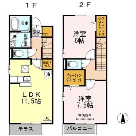 Felice下郡Ⅰの物件間取画像